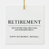 Personalisierte Coole Schwarz-weiße Kundenbindung Keramikornament (Rückseite)