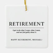 Personalisierte Coole Schwarz-weiße Kundenbindung Keramikornament (Vorderseite)