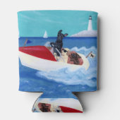 Personalisierte Coole Sommer-Labrador-Malerei Dosenkühler (Rückseite)