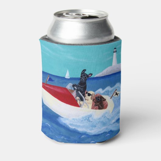 Personalisierte Coole Sommer-Labrador-Malerei Dosenkühler (Kanne Rückseite)