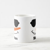 Personalisierte Coole Sonnenbrille Snowman Kaffeetasse (Mittel)