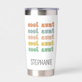 Personalisierte Coole Tante Moderne Retro Tante Thermobecher (Links)