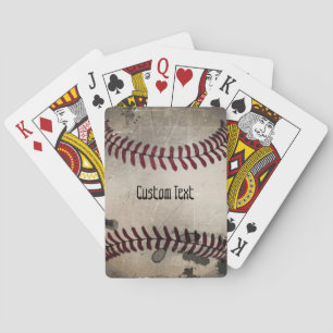Personalisierte coole Vintage-Grunge-Baseball Spielkarten