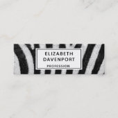 Personalisierte Coole Zebra Muster Textur Mini Visitenkarte (Vorderseite)