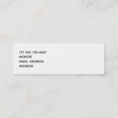 Personalisierte Coole Zebra Muster Textur Mini Visitenkarte (Rückseite)