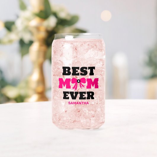 Personalisierte Coquette Bow Best Ever Mama Dosenglas (Insitu (Hochzeit))