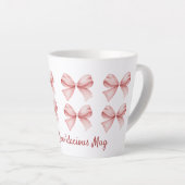 Personalisierte Coquette "Bow" dacious Pink Bow Milchtasse (Rechte Ecke)