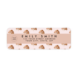 Personalisierte Coquette Croissant Pink Ribbon