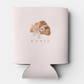 Personalisierte Coquette Croissant Pink Ribbon Dosenkühler (Rückseite)