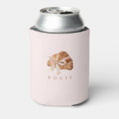 Personalisierte Coquette Croissant Pink Ribbon Dosenkühler (Kanne Rückseite)