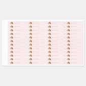 Personalisierte Coquette Croissant Pink Ribbon Etiketten (Blatt)