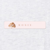 Personalisierte Coquette Croissant Pink Ribbon Etiketten (Design 2)