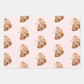Personalisierte Coquette Croissant Pink Ribbon Geschenkpapier Set (Vorderseite 3)