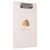 Personalisierte Coquette Croissant Pink Ribbon Klemmbrett (Rechts)