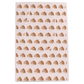 Personalisierte Coquette Croissant Pink Ribbon Mittlere Geschenktüte (Vorderseite)