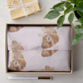 Personalisierte Coquette Croissant Pink Ribbon Seidenpapier (Geschenk)