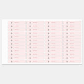 Personalisierte Coquette Diskothek Ball Rosa Band Etiketten (Blatt)