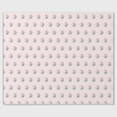 Personalisierte Coquette Diskothek Ball Rosa Band Geschenkpapier (Flach)