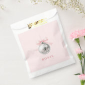 Personalisierte Coquette Diskothek Ball Rosa Band Geschenktütchen (Versiegelt)
