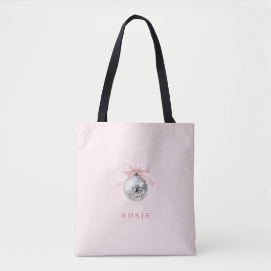 Personalisierte Coquette Diskothek Ball Rosa Band Tasche (Vorderseite)