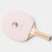 Personalisierte Coquette Diskothek Ball Rosa Band Tischtennis Schläger (Seitenansicht)
