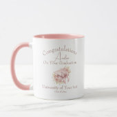 Personalisierte Coquette Mädchen-Abschlussmütze Tasse (Links)