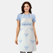 Personalisierte Coquette Pastell Hellblaue Schleif Schürze (Getragen)