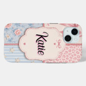 Personalisierte Coquette-Patchwork-Handyhülle Case-Mate iPhone Hülle (Rückseite (Horizontal))