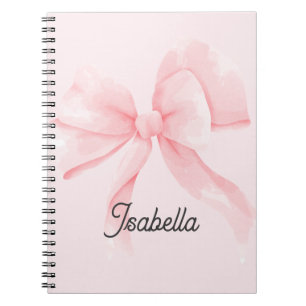Personalisierte Coquette Rosa Schleife Mädchen Notizblock