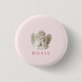 Personalisierte Coquette Schlafen Engel Skulptur Button (Vorderseite)