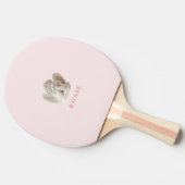 Personalisierte Coquette Schlafen Engel Skulptur Tischtennis Schläger (Seitenansicht)