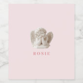 Personalisierte Coquette Schlafen Engel Skulptur Weinetikett (Einzelnes Label)