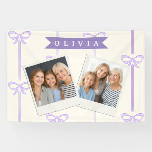 Personalisierte Coquette-Schleifen-Name Mädchenhaf Banner