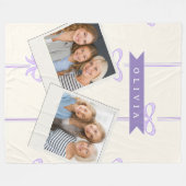 Personalisierte Coquette-Schleifen-Name Mädchenhaf Fleecedecke (Vorderseite (Horizontal))