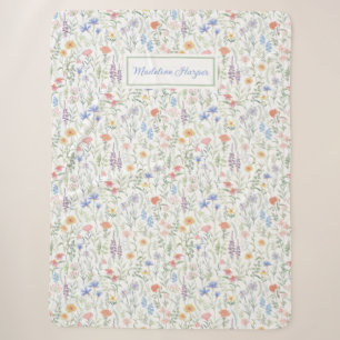 Personalisierte Coquette-Wildblumenwiese Sherpadecke