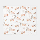 Personalisierte Corgi-Hunde-Babydecke | Benutzerde Fleecedecke (Vorderseite (Horizontal))