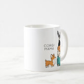 Personalisierte Corgi Mama Kaffeemaschine Tasse (VorderseiteRechts)