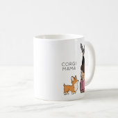 Personalisierte Corgi Mama Kaffeemaschine Tasse (VorderseiteRechts)