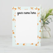 Personalisierte Corgi-Notecards Dankeskarte (Stehend Vorderseite)