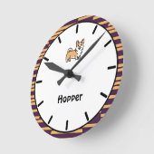 Personalisierte Corgi Puppy Docking Uhr (Winkel)