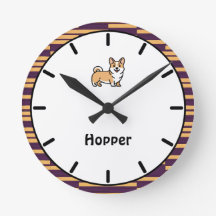 Personalisierte Corgi Puppy Docking Uhr