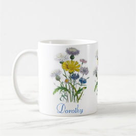 Personalisierte Cornblumen Kaffeetasse
