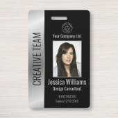 Personalisierte Corporate Employee Black Silver ID Ausweis