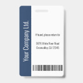 Personalisierte Corporate Employee Blue ID Ausweis (Rückseite)