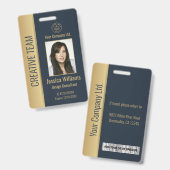 Personalisierte Corporate Employee Blue ID Ausweis (Front & Back)