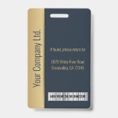 Personalisierte Corporate Employee Blue ID Ausweis (Back)