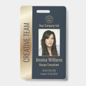 Personalisierte Corporate Employee Blue ID Ausweis (Front)