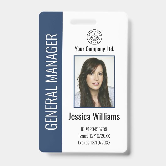 Personalisierte Corporate Employee Blue ID Ausweis (Vorderseite)