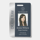 Personalisierte Corporate Employee Blue Silver ID Ausweis (Front)