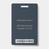 Personalisierte Corporate Employee Gold Blue ID Ausweis (Back)